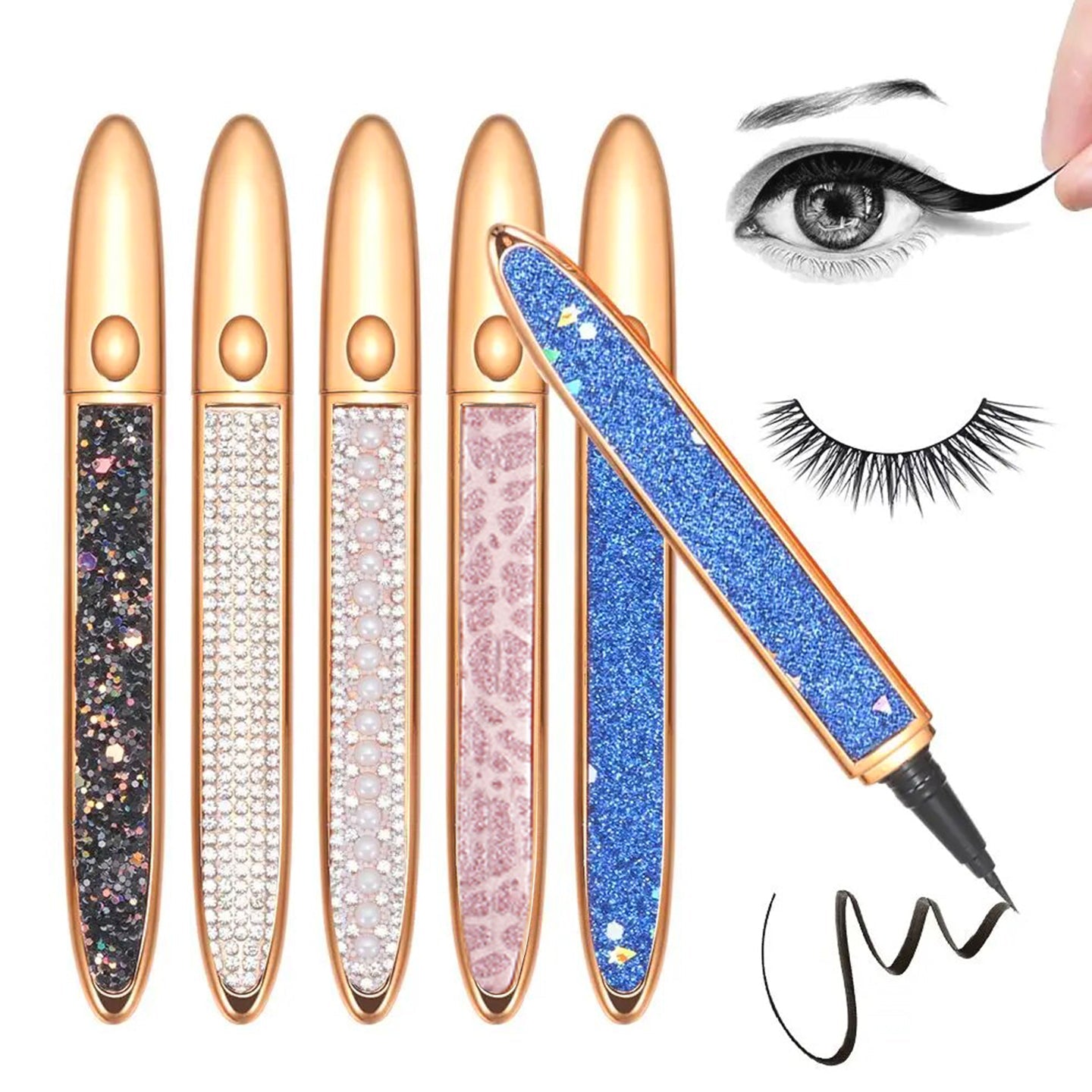 Seurico™ Two-in-One Eyeliner & False Eyelash Adhesive Pen - Glue -Free, Waterproof