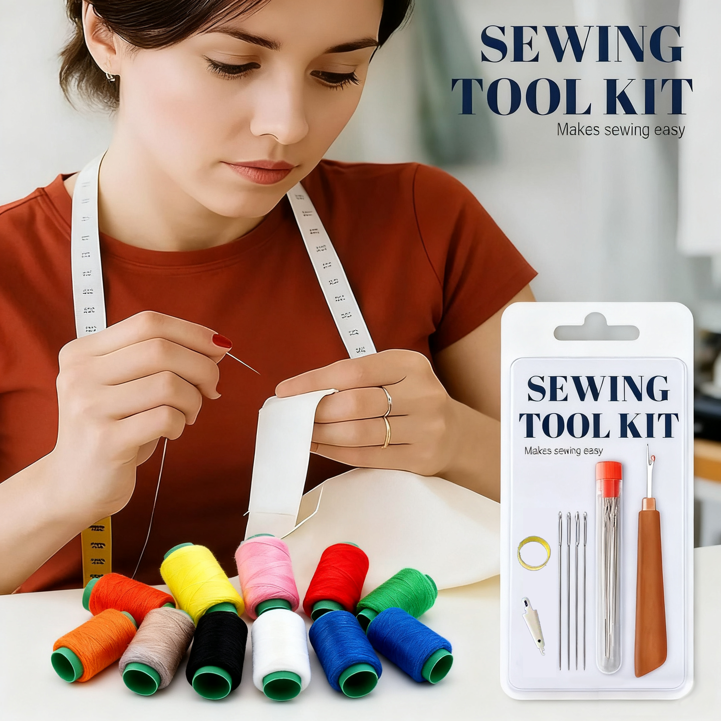 🎄Christmas Mega Sale – 49% OFF🔥🧵34PCS Big Eye Steel Needles Set -(🎁Buy 2 Get 1 Free)