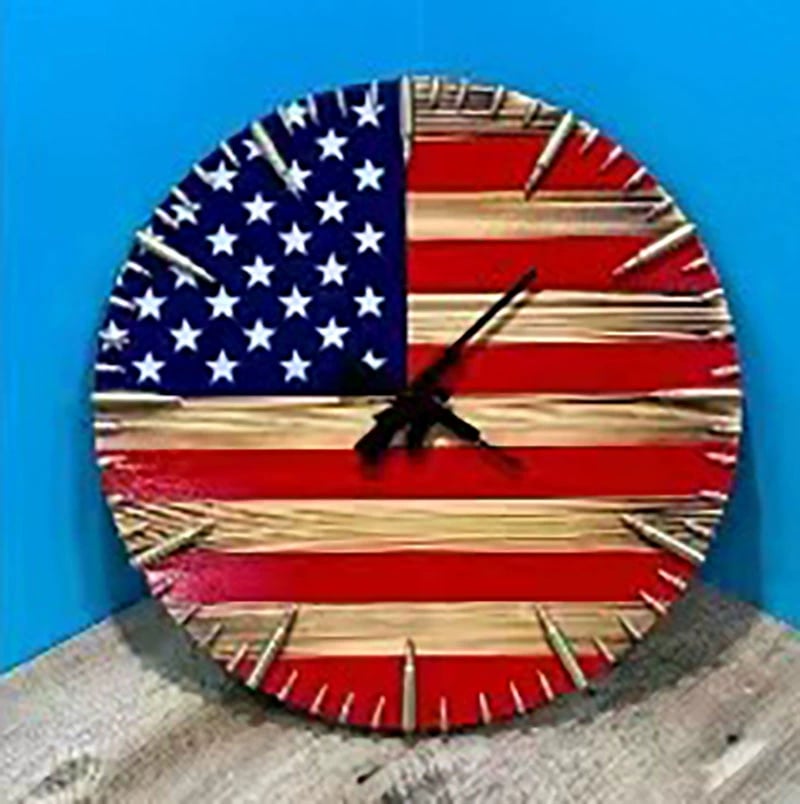Veteran's Day Pre-Sale 60% OFF🔥Handmade Patriotic American Flag Clock🎁BUY 2 FREE SHIPPING