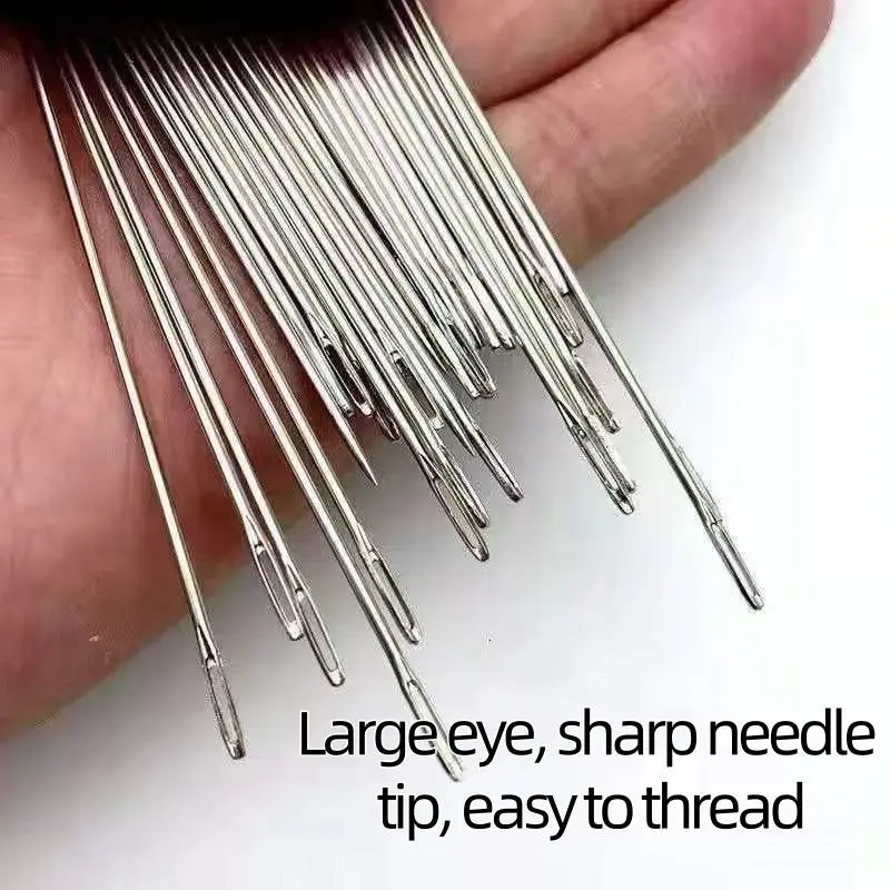 🎄Christmas Mega Sale – 49% OFF🔥🧵34PCS Big Eye Steel Needles Set -(🎁Buy 2 Get 1 Free)