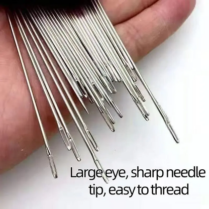 🎄Christmas Mega Sale – 49% OFF🔥🧵34PCS Big Eye Steel Needles Set -(🎁Buy 2 Get 1 Free)