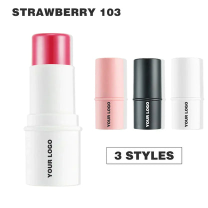 8-Color Blush Stick – Available in pink, white, and black tubes with matte or glitter finishes. Long-lasting, easy to apply, and perfect for private labeling.