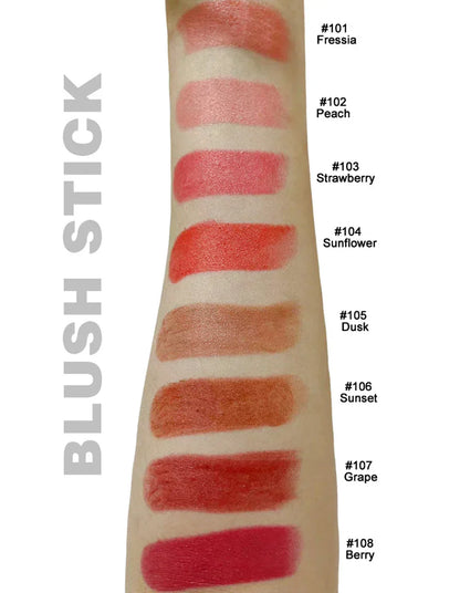 8-Color Blush Stick – Available in pink, white, and black tubes with matte or glitter finishes. Long-lasting, easy to apply, and perfect for private labeling.