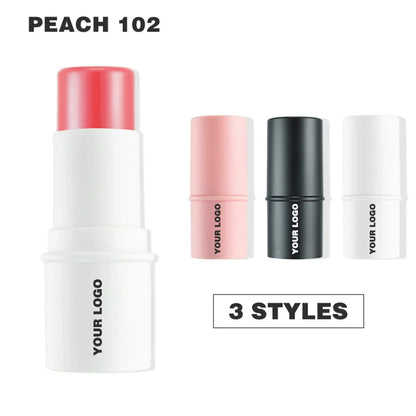 8-Color Blush Stick – Available in pink, white, and black tubes with matte or glitter finishes. Long-lasting, easy to apply, and perfect for private labeling.