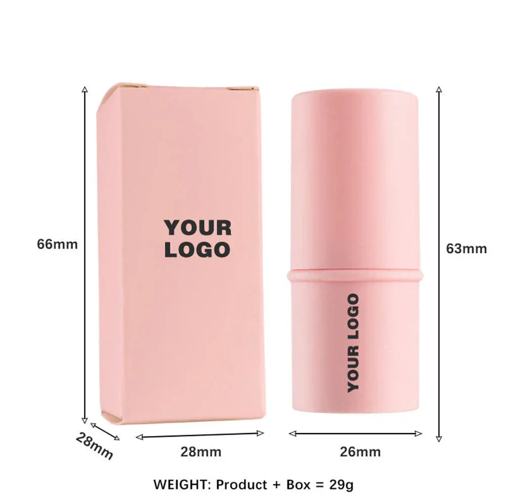 8-Color Blush Stick – Available in pink, white, and black tubes with matte or glitter finishes. Long-lasting, easy to apply, and perfect for private labeling.