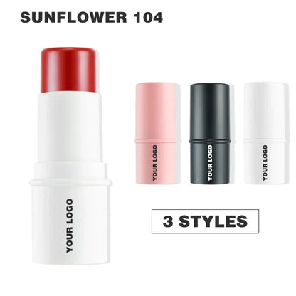8-Color Blush Stick – Available in pink, white, and black tubes with matte or glitter finishes. Long-lasting, easy to apply, and perfect for private labeling.