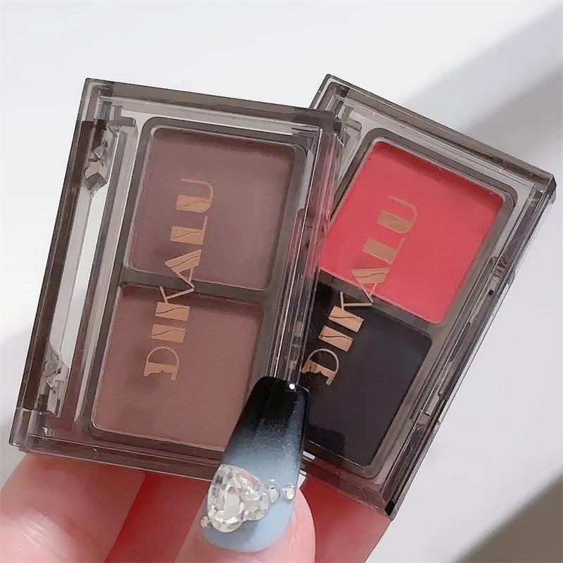 Two-color Eyeshadow Palette Lasting Easy To Color Matte Red Black Eye Shadow Fashion Korean Shiny Eyes Makeup Pigments Cosmetics