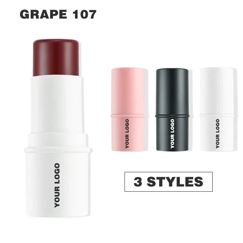 8-Color Blush Stick – Available in pink, white, and black tubes with matte or glitter finishes. Long-lasting, easy to apply, and perfect for private labeling.