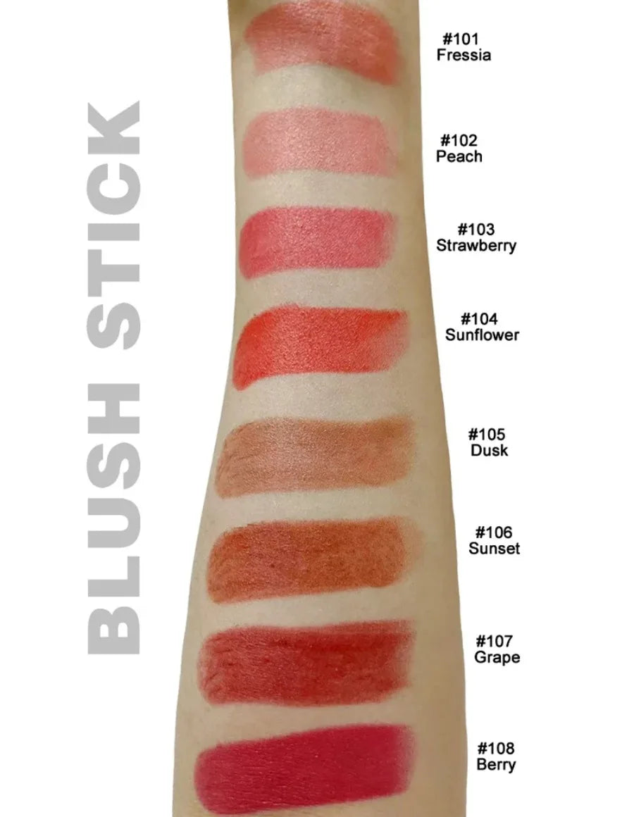 8-Color Blush Stick – Available in pink, white, and black tubes with matte or glitter finishes. Long-lasting, easy to apply, and perfect for private labeling.